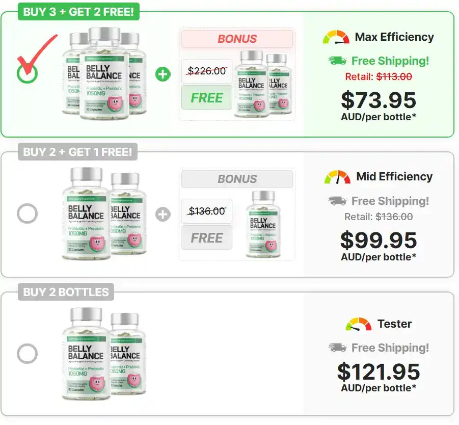 Belly Balance Australia Pricing